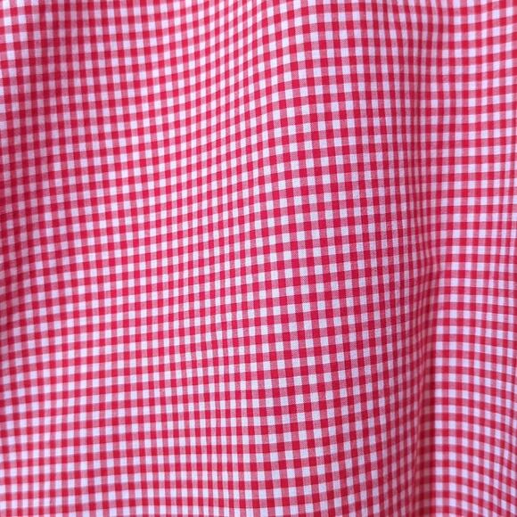 Faconnable Red Check 100% Cotton Button Down Shirt Men's Size XL - Picture 3 of 9